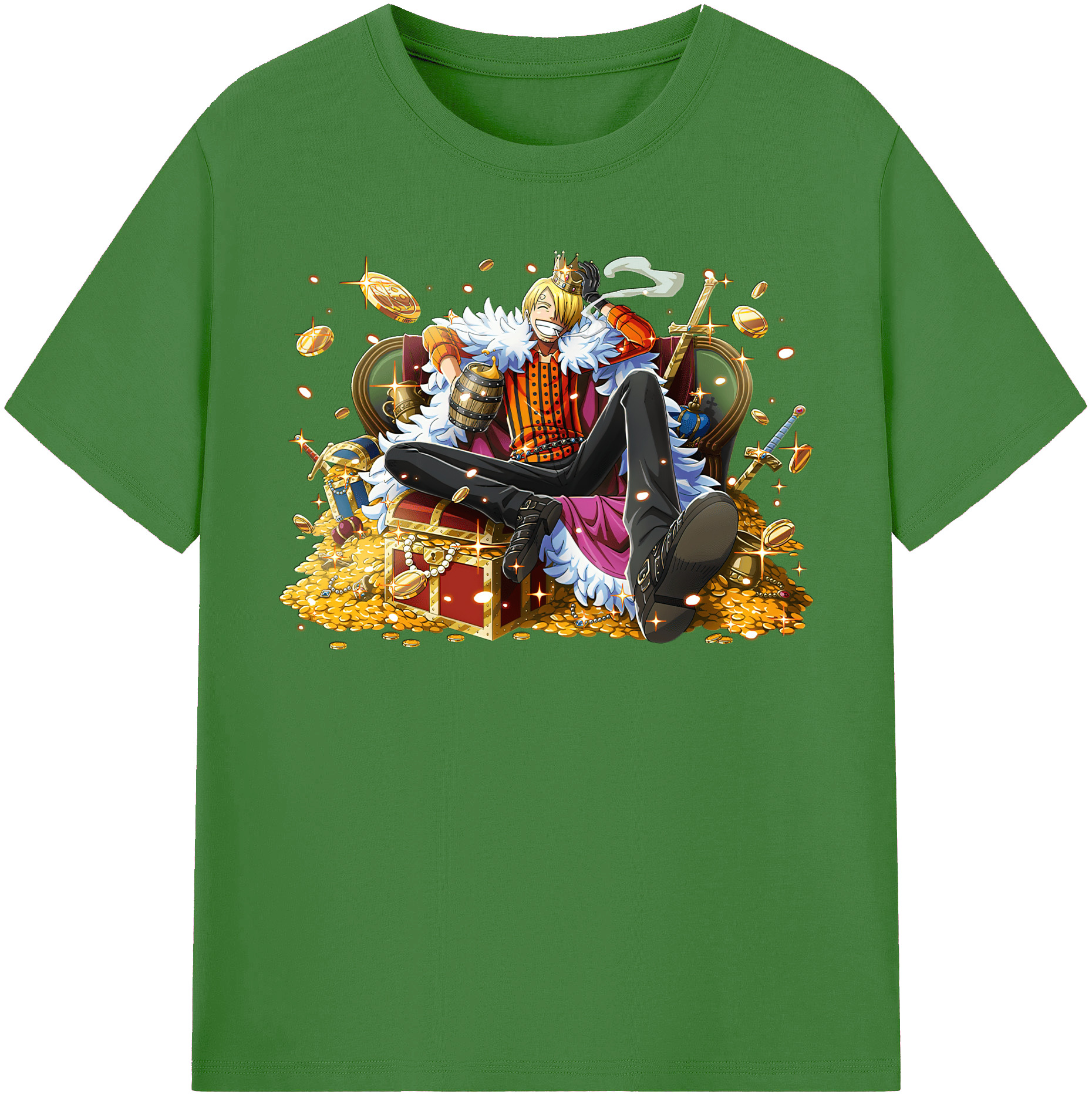（画像用） ワンピース サンジ ONE PIECE Sanji レディースカジュアルプリントTシャツ（綿100％）